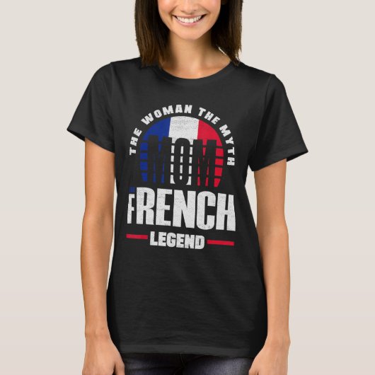 フランスフランスの国旗の母親 Tシャツ (正面)