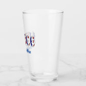 フランスフランスの国旗の色の飲みパーソナライズされた物 タンブラーグラス (左)