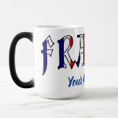 フランスフランスの国旗の色モーフパーソナライズされたまたは モーフィングマグカップ (左)