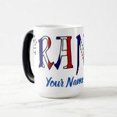 フランスフランスの国旗の色モーフパーソナライズされたまたは モーフィングマグカップ (正面左)