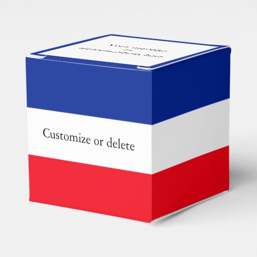 フランスフランスの国旗カスタム フェイバーボックス (正面サイド)
