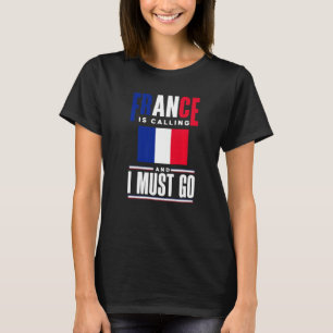 フランスフランスの国旗フランスが電話している Tシャツ