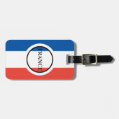 フランスフランスの国旗赤白青愛国心 ラゲッジタグ (正面横)