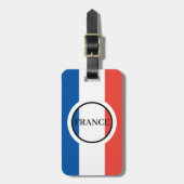 フランスフランスの国旗赤白青愛国心 ラゲッジタグ (正面縦)