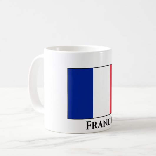 フランスフランスの国旗 コーヒーマグカップ (正面左)