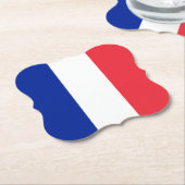 フランスフランスの国旗 ペーパーコースター (アングル)