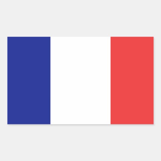 フランスフランスの国旗 長方形シール (正面)