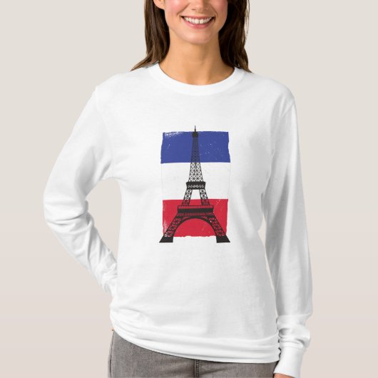 フランスフランスの国旗 Tシャツ (正面)