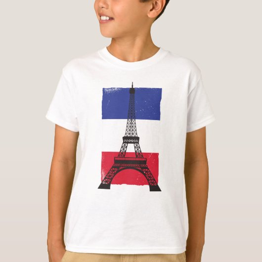 フランスフランスの国旗 Tシャツ (正面)