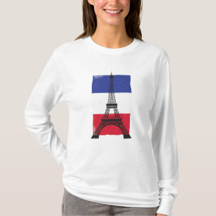 フランスフランスの国旗 Tシャツ