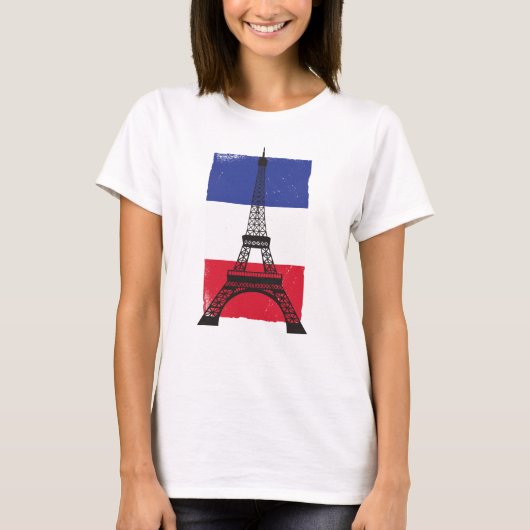 フランスフランスの国旗 Tシャツ (正面)