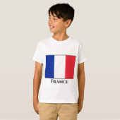 フランスフランスの国旗 Tシャツ (正面フル)