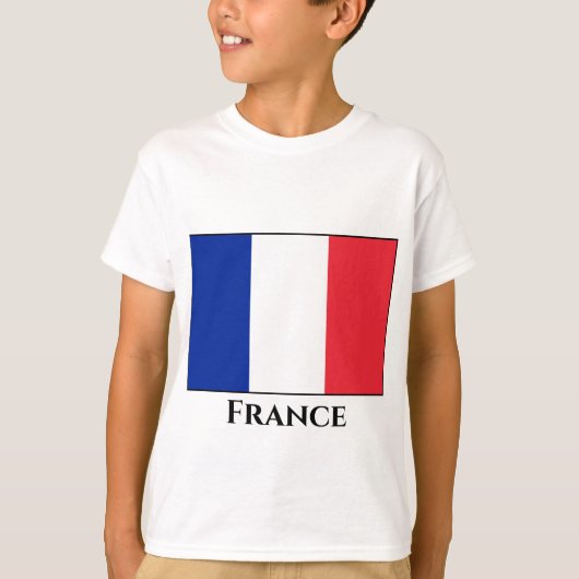 フランスフランスの国旗 Tシャツ (正面)