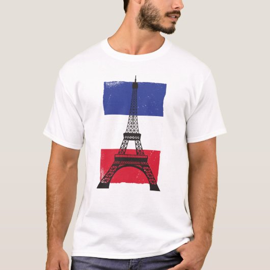 フランスフランスの国旗 Tシャツ (正面)