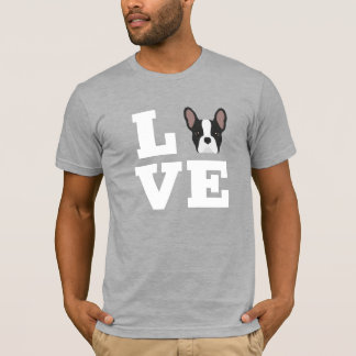 フランスフランスの愛ブルドッグ Tシャツ