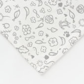 フランスフランスの犬 フリースブランケット (角)