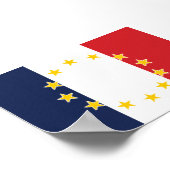 フランスフランスのEUヨーロッパ国旗 ポスター (角)