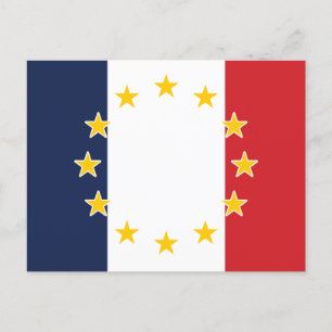 フランスフランスのEUヨーロッパ国旗 ポストカード