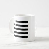フランスブリッタニーの旗 コーヒーマグカップ (正面左)