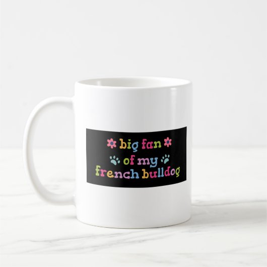 フランスブルドッグが大好き コーヒーマグカップ (左)