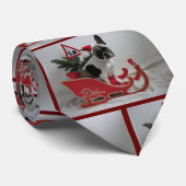 フランスブルドッグのクリスマスプレゼント ネクタイ (ロール)