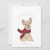 フランスブルドッグの家族向けクリスマスギフト シーズンカード (正面)