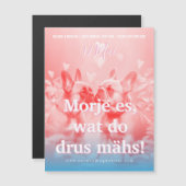 フランスブルドッグコロン君 結婚式の日程をおさえてね マグネット招待状 (正面/裏面)