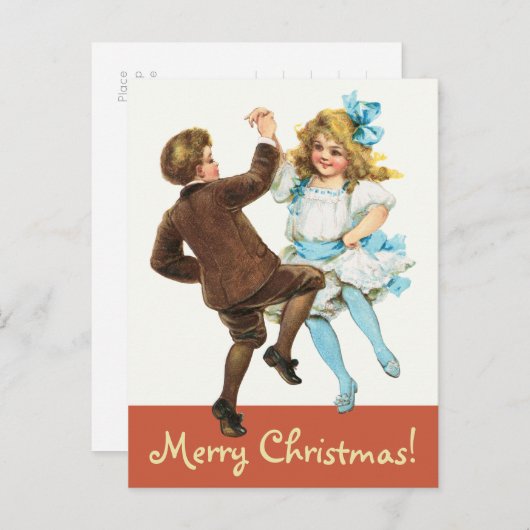 フランスブルンジかわいい踊りの子供たちCC1143 ポストカード (正面/裏面)