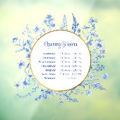 フランスブルーの野生の花の円 開園時間 ウィンドウサイン (シート3)