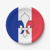 フランスプレート、リリー、愛国者、フランスの国旗 ペーパープレート (正面)