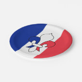 フランスプレート、リリー、愛国者、フランスの国旗 ペーパープレート (アングル)