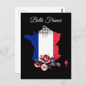 *～*フランスベルイタリア語の地フランスの図 ポストカード (正面/裏面)