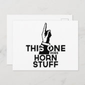 フランスホルンのもの - おかしいフランスホルンの音楽 ポストカード (正面/裏面)