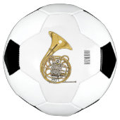 フランスホルンの漫画イラスト サッカーボール (回転)