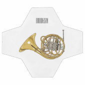 フランスホルンの漫画イラスト サッカーボール (フラット)