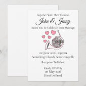 フランスホルンの結婚式招待状 ブラスミュージシャン 招待状 (正面/裏面)