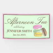 フランスマカロンウェディングシャワーアフタヌーンティーパーティー 横断幕 (横)