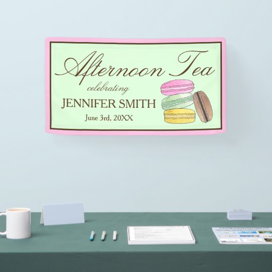 フランスマカロンウェディングシャワーアフタヌーンティーパーティー 横断幕 (トレードショー)