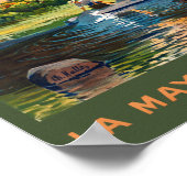 フランスメイエンヌがヴィンテージ旅行ポスターを復元 ポスター (角)