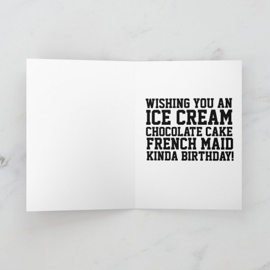 フランスメイドの誕生日カード カード (内部)