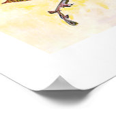 フランスユニーク南部の黄色いバラの花フローラ ポスター (角)