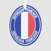 フランスラウンドエンブレム オーナメント (正面)