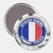 フランスラウンドエンブレム マグネット (正面/裏面)