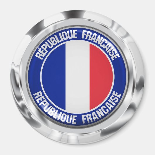 フランスラウンドエンブレム マグネット (正面)