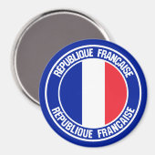 フランスラウンドエンブレム マグネット (正面/裏面)