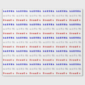 フランスラブリーナショナルフラッグカラーズ赤白青 ラッピングペーパー (フラット)