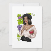 フランスワインとチーズの試飲 ブライダルシャワー 招待状 (裏面)