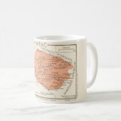 フランスワインのカラフルな地図 コーヒーマグカップ (正面右)