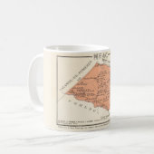 フランスワインのカラフルな地図 コーヒーマグカップ (正面左)