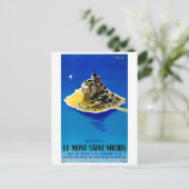 フランスヴィンテージのポスター復元 ポストカード (スタンド正面)